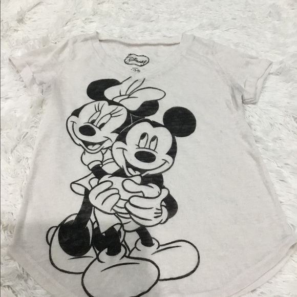 Disney Mickey & Minnie Black & White Top - Picture 2 of 2